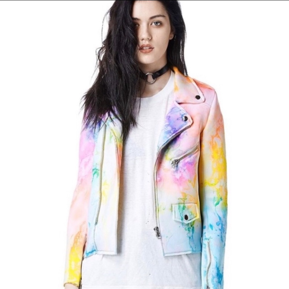 NWOT UNIF Ltd Edition Multicolored Tie Dye Jacket - Picture 1 of 11